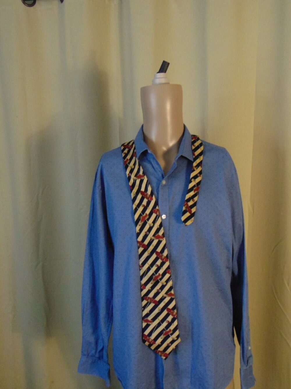 Tommy Hilfiger Slim Fit Shirt Large + Matching Tie Bundle Blue Dress Shirt